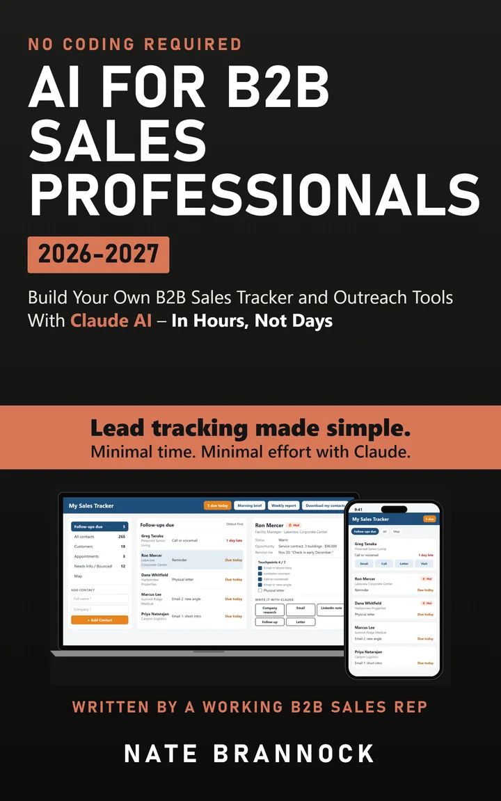 Cover of AI for B2B Sales Professionals 2026-2027 by Nate Brannock